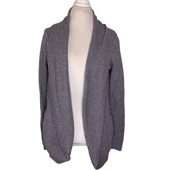 Barefoot Dreams Cozychic Lite Round Circle Knit Cardigan Gray Medium - Picture 2 of 4